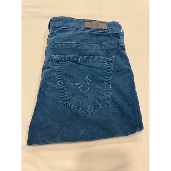 AG Adriano Goldschmied Legging Ankle Velvet Corduroy Super Skinny Pants 24R Blue - Picture 3 of 8